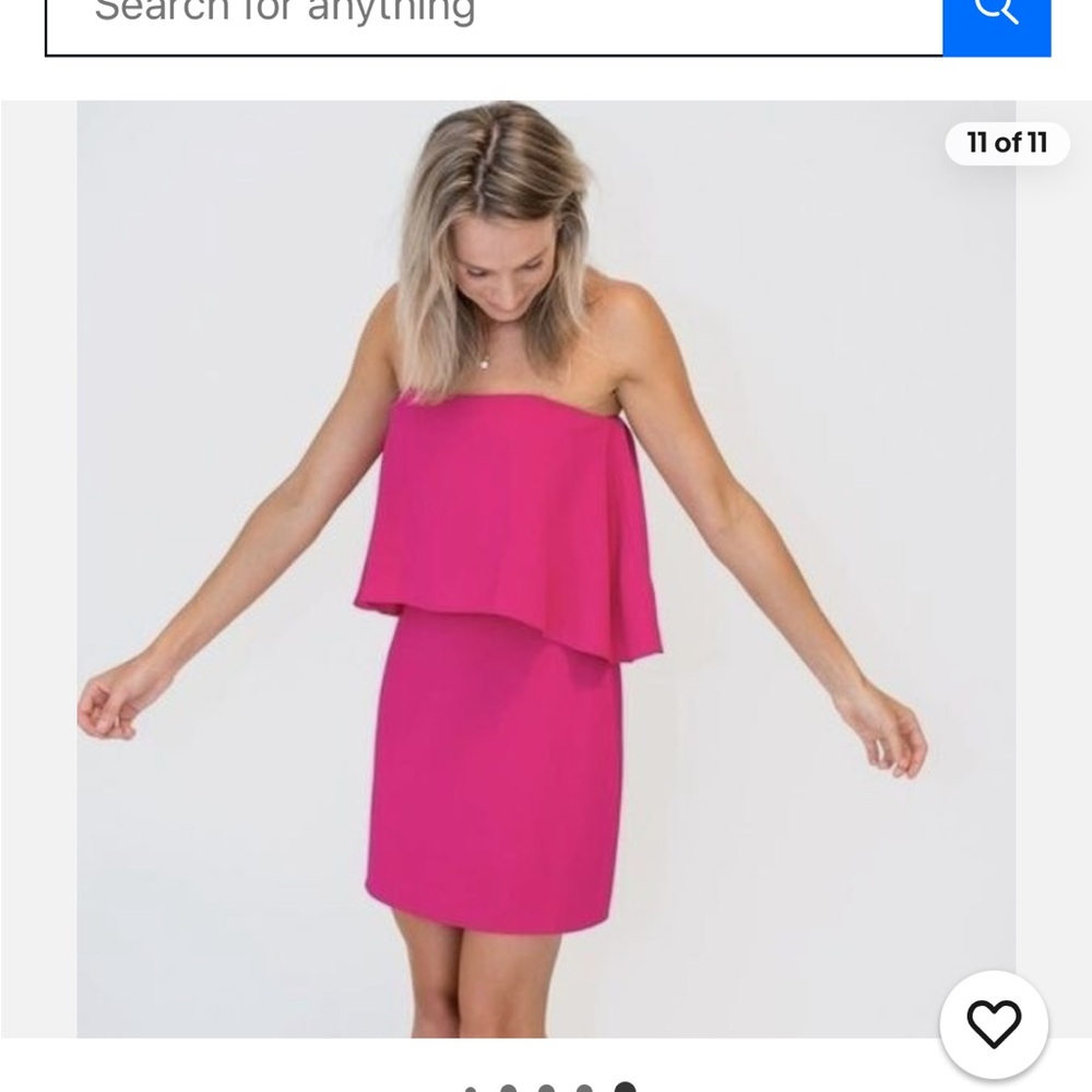 Amanda Uprichard Pink Strapless Dress